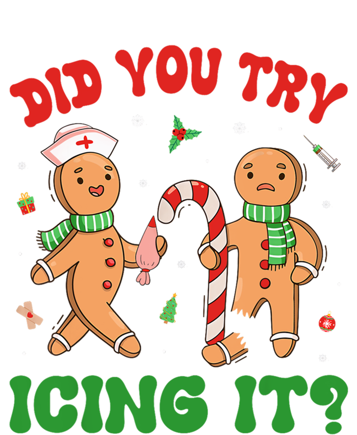 Did You Try Icing It Christmas Gingerbread Nurse Squad Gift Softstyle Adult Sport Polo