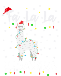 Fa La La Llama Christmas Lamma Lama Tree Lights Santa Family Gift Stripe Pom Pom Beanie