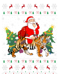 Tiger Lover Gift Ugly Santa Riding Tiger Christmas Snapback Five-Panel Rope Hat