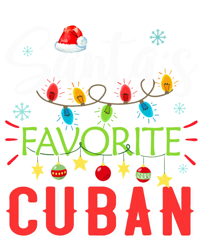 Santa's Favorite Cuban Xmas Light Santa Hat Christmas Gift Flexfit Unipanel Trucker Cap