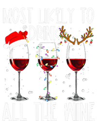 Glasses Of Wine Xmas Most Likely To Drink All The Wine Tie-Dye T-Shirt