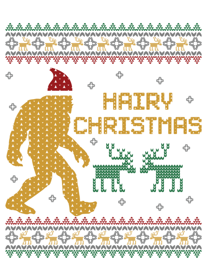 Hairy Christmas Bigfoot Santa Claus Ugly Christmas Sweater Gift Insulated Varsity Jacket