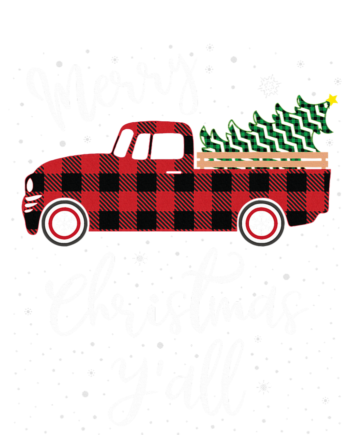 Vintage Buffalo Plaid Red Truck Merry Christmas Y'all T-Shirt