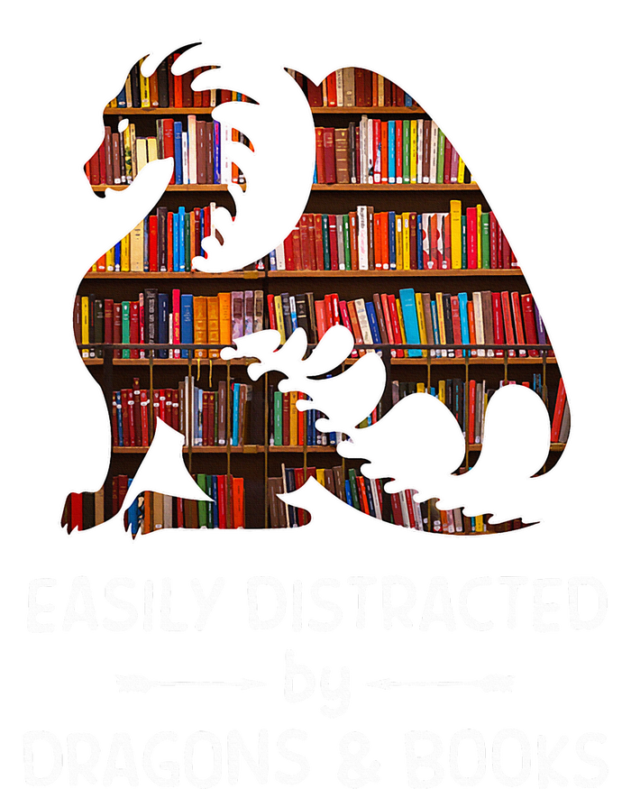 easily distracted by Dragon and Books nerds Poster