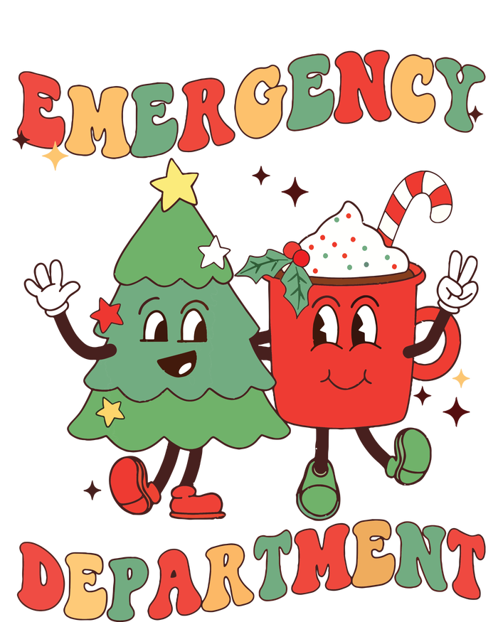 Retro Emergency Department Er Nurse Christmas Emergency Room Kids Hoodie