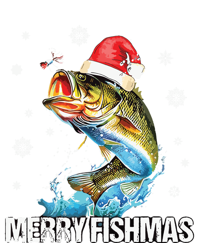 Merry Fishmas Funny Christmas Tree Lights Fish Fishing Rod Pajama Set