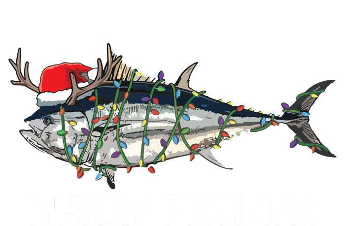 Merry Fishmas Funny Fish Fishing Fisherman Christmas Xmas Tall T-Shirt