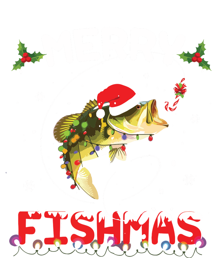 Merry Fishmas Funny Fishing Christmas Pajama Fishers Ladies PosiCharge Competitor Racerback Tank