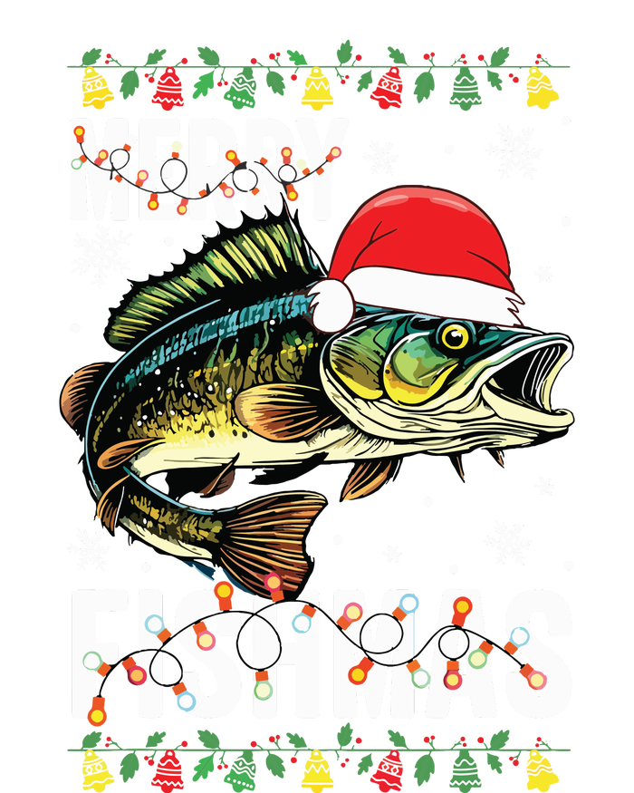 Merry Fishmas Funny Fishing Christmas Pajama Fishers Button