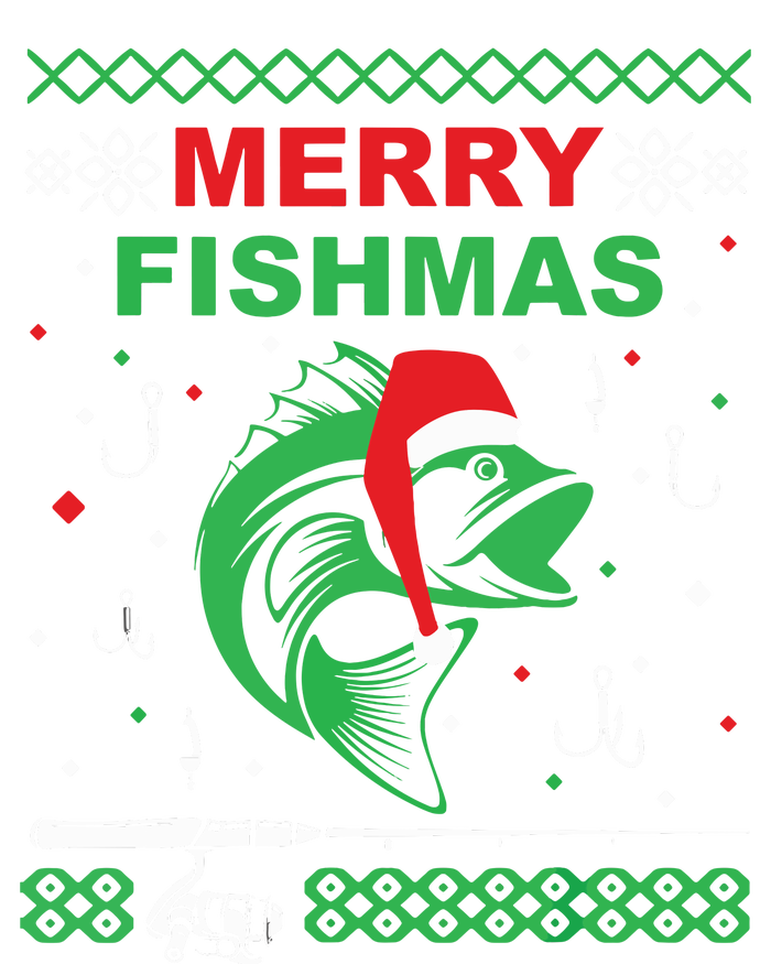 Merry Fishmas Funny Fishing Ugly Christmas Sweater Women's Perfect Tri Tunic Long Sleeve Shirt