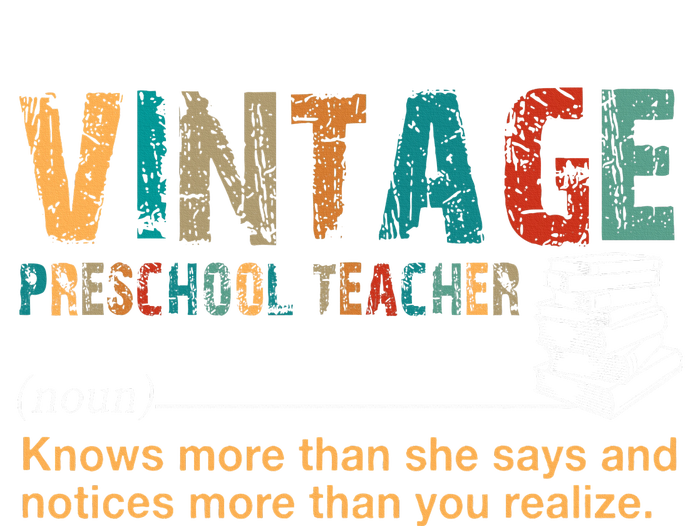 Retro Vintage Preschool Teacher Definition Costume Gifts T-Shirt