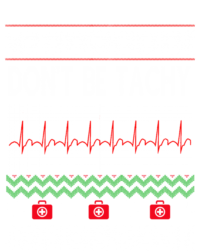 Ugly Christmas Cute Gift Nurse Dont Be For Tachy Christmas Stripe Pom Pom Beanie