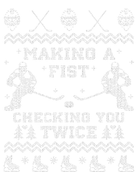 Making a fist checking you twice Hockey Xmas Gifts T-Shirt