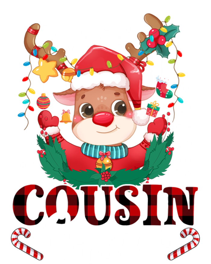 Cousin Crew Christmas Reindeer Santa Lights Red Plaid Xmas Gift Women's V-Neck T-Shirt