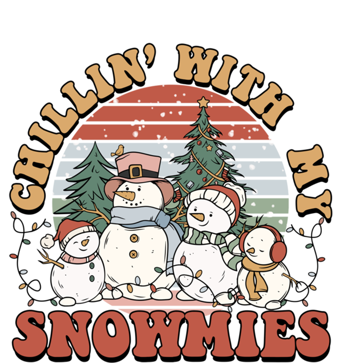 Cute Retro Snow Chillin With My Snowmies Cool Gift Canvas