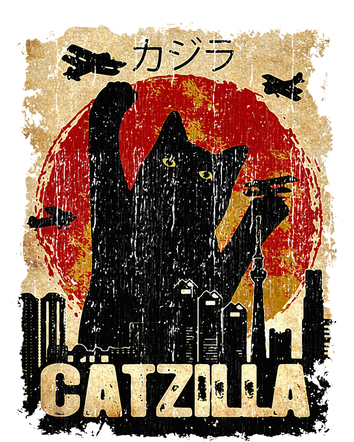 Vintage Catzilla Funny Kitten and Cat  Canvas