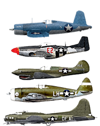 WW2 Warplane B17 P51 Mustang F4U Corsair P40 Warhawk Gift  Short Acrylic Beanie