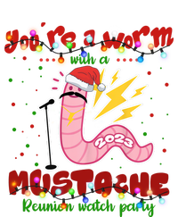 Christmas Youre A Worm With A Mustache Funny Merry Xmas Santa Claus Bumper Sticker