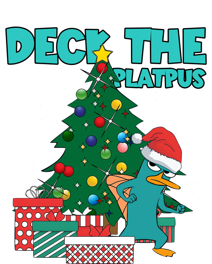 Deck The Platypus Xmas Perry Christmas Cooling Performance Crew T-Shirt