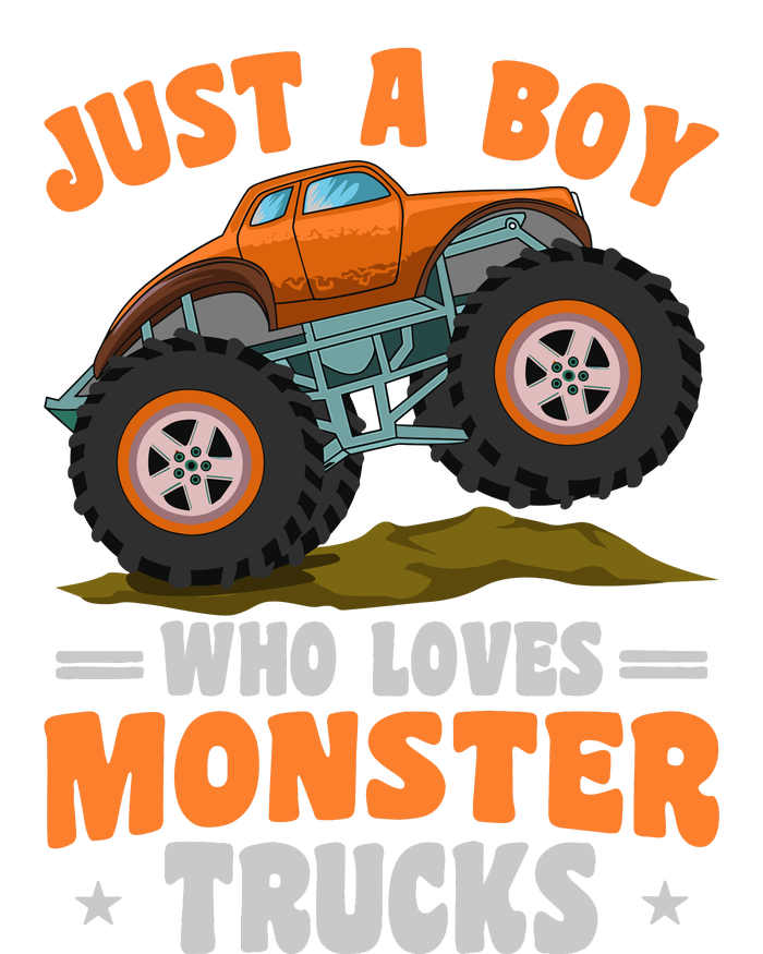 Monster Truck Just A Boy Who Loves Monster Trucks Snapback Five-Panel Rope Hat