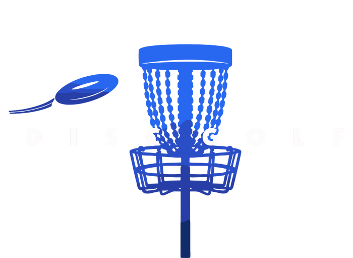 Cool Stylized Disc Golf With Basket And Disc Disk Golf T-Shirt