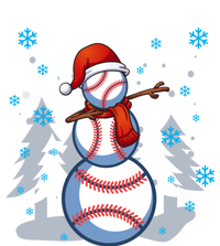 Dabbing Baseball Snow Christmas Funny Dab Ball Gift T-Shirt