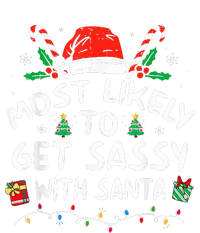 Most Likely To Get Sassy with Santa Funny Family Christmas  Ceramic Bell Ornament