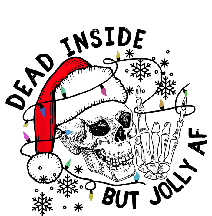 Dead Inside But Jolly Af Christmas Skeleton Kids Long Sleeve Shirt