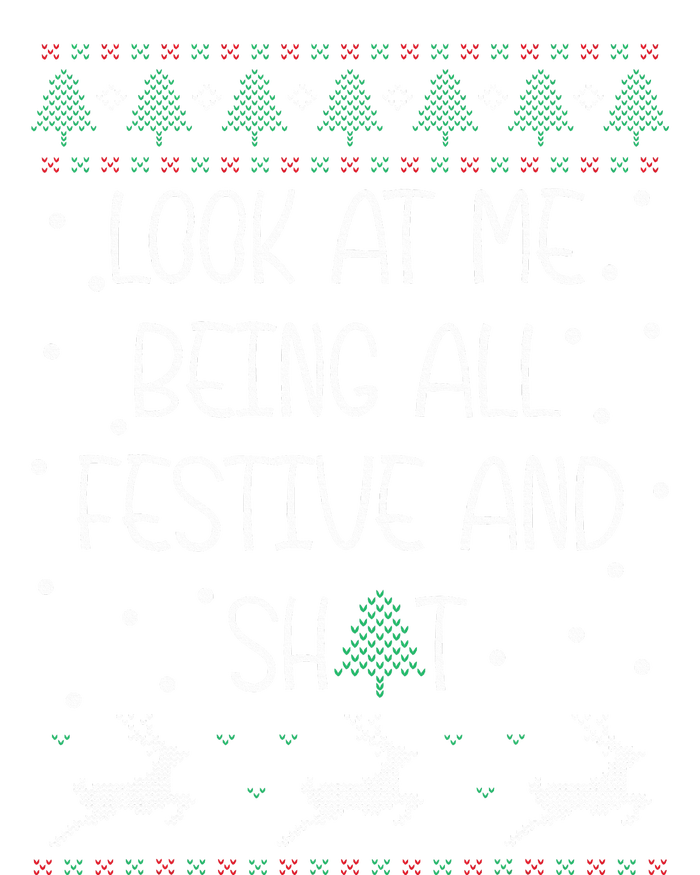 funny christmas look at me being all festive Humorous Xmas  Ladies Long Sleeve Shirt