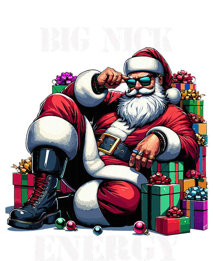 Fun Big Nick Energy Funny Santa Claus Christmas Xmas Cool  Women's Tri-Blend 3/4-Sleeve Raglan Shirt