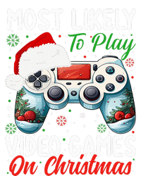 Most Likely To Play Video Games On Christmas Funny Gamer  Insulated Varsity Jacket