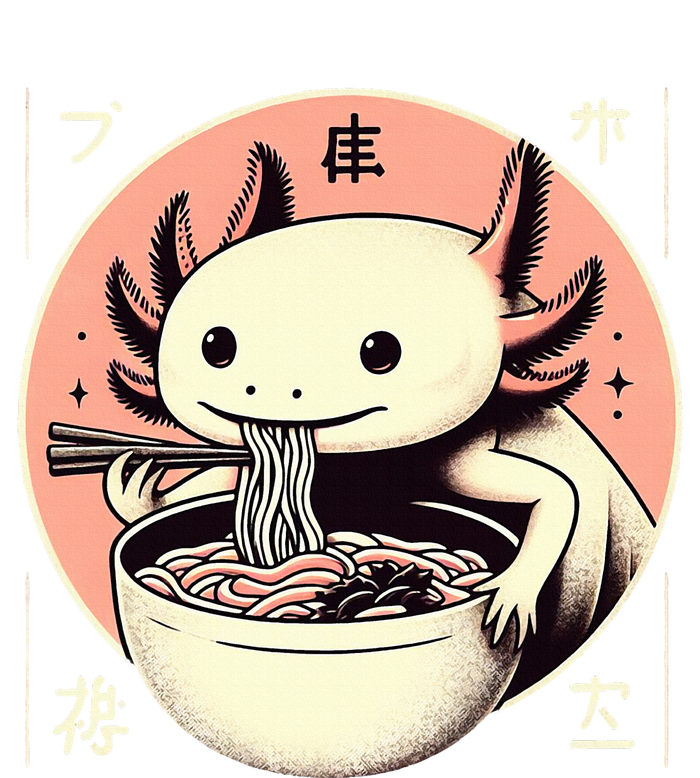 Axolotl Ra Kawaii Neko Japanese Noodles Aesthetic  T-Shirt