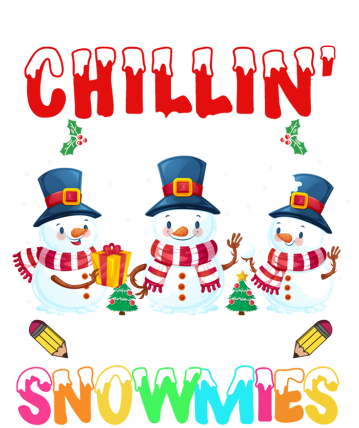 Funny Teacher Chillin With My Kindergarten Snowmies Gift Women's T-Shirt