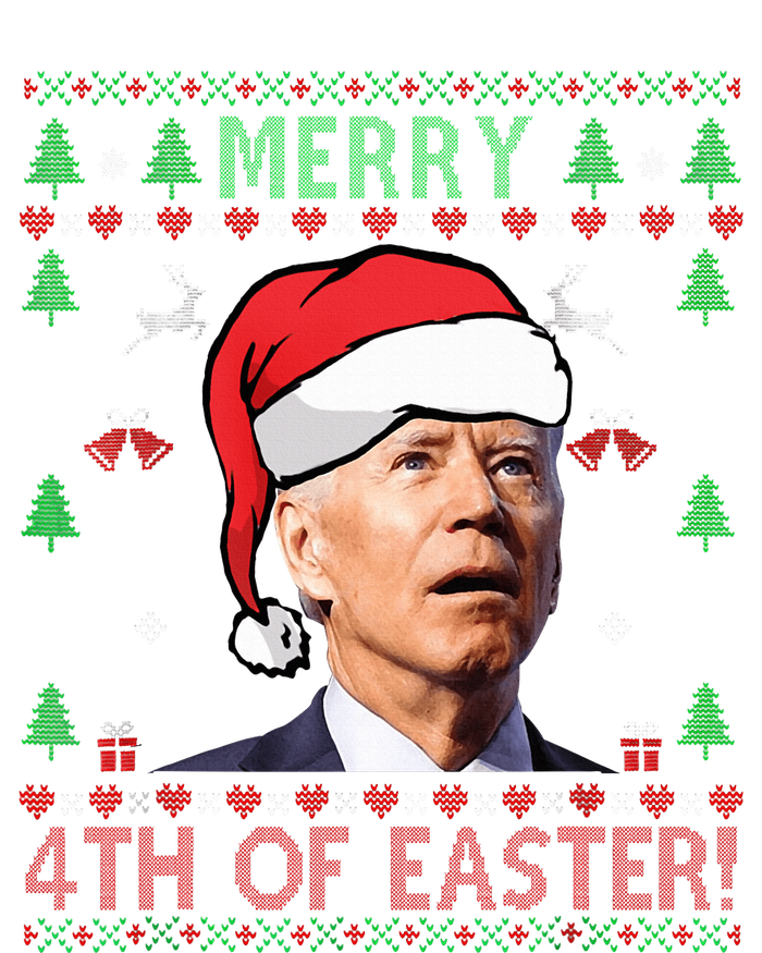 Merry Christmas Funny Joe Biden Happy 4th of July Ugly Xmas  Long Sleeve Shirt