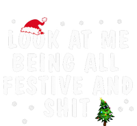 Look At Me Being All Festive And Shit Humorous Christmas  Women's Tri-Blend 3/4-Sleeve Raglan Shirt