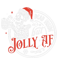 Funny Dead Inside But Jolly Af Dead Inside Jolly Skeleton Christmas Women's Fleece Hoodie