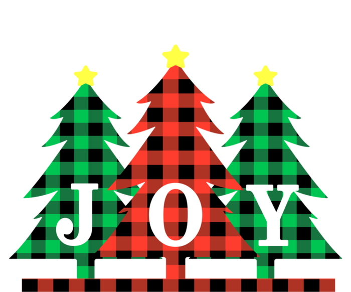 Joy To The World Plaid Christmas Trees Gift T-Shirt