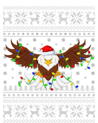 Funny Santa Hat Bald Eagle Xmas Lighting Ugly Bald Eagle Christmas Gift Tote Bag