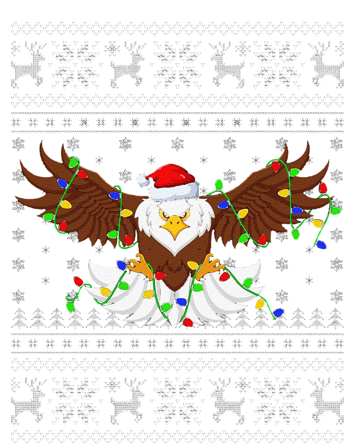 Funny Santa Hat Bald Eagle Xmas Lighting Ugly Bald Eagle Christmas Gift Tote Bag