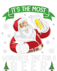 Funny Santa Drinking Beer ItS The Most Wonderful Time For A Beer Ladies Long Sleeve Shirt