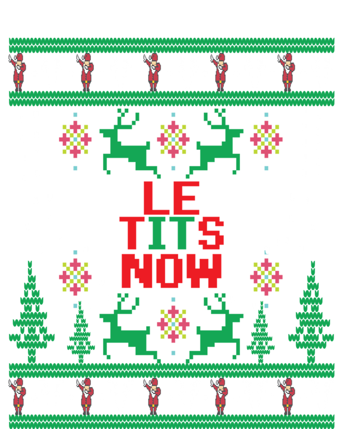 Le Tits Now Christmas Let It Snow Ugly Sweater Party Gift Premium T-Shirt