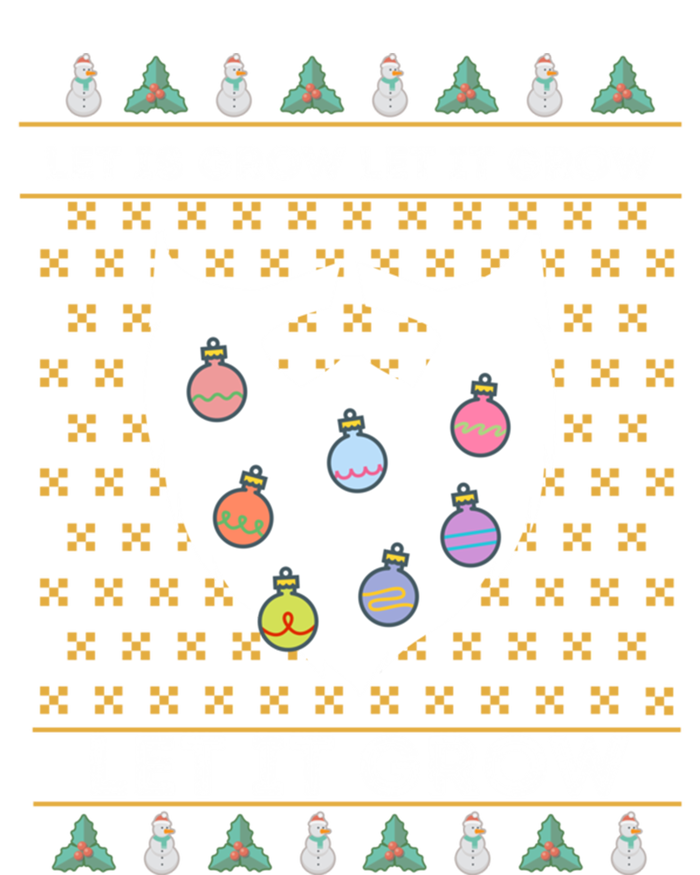 Let It Grow Hairy Christmas Beard Pun Let It Snow Funny Xmas Cool Gift T-Shirt