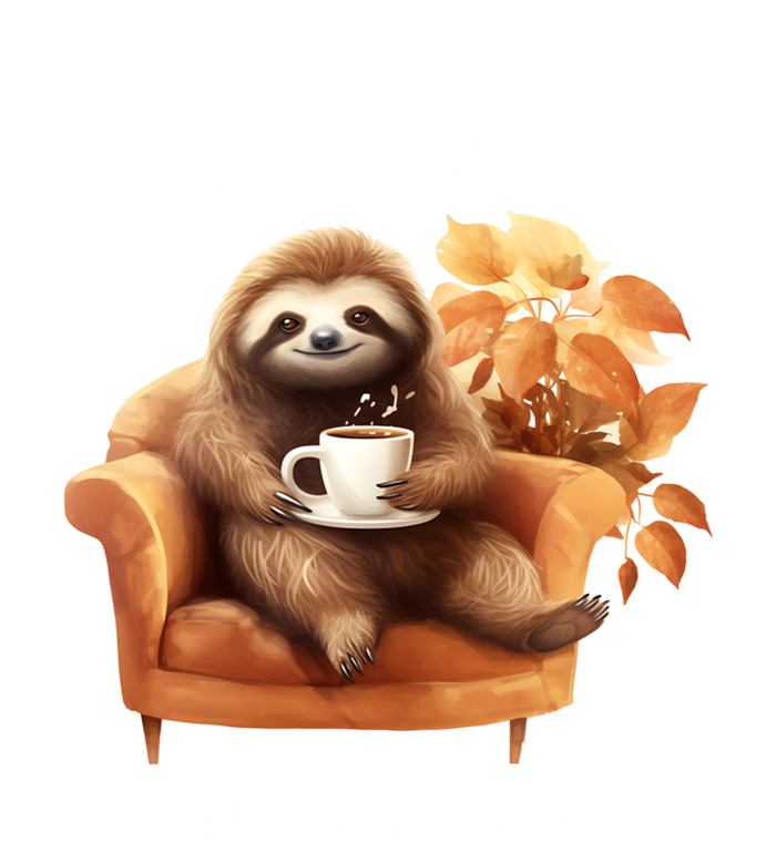 LetS Get Cozy And Sloth Cute Autumn Leaves Sloth Great Gift Women's Racerback Tank