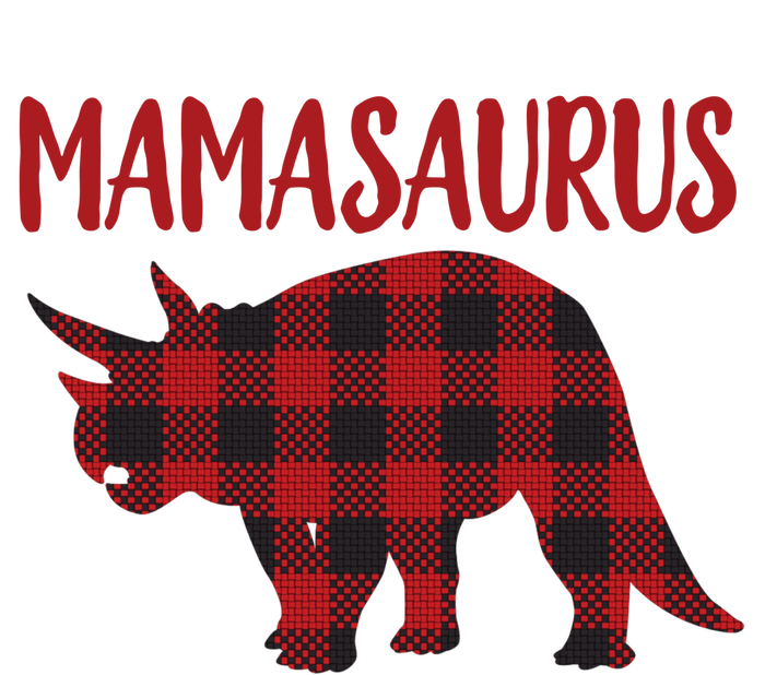 Mamasaurus Gift Plaid Triceratops Moms Of Dinosaurs T-Shirt