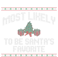 Most Likely To Be Santas Favorite Funny Christmas Family Matching High Crown Mesh Back Trucker Hat