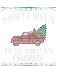 Most Likely To Be Santas Favorite Funny Christmas Family Matching Ugly Christmas T-Shirt