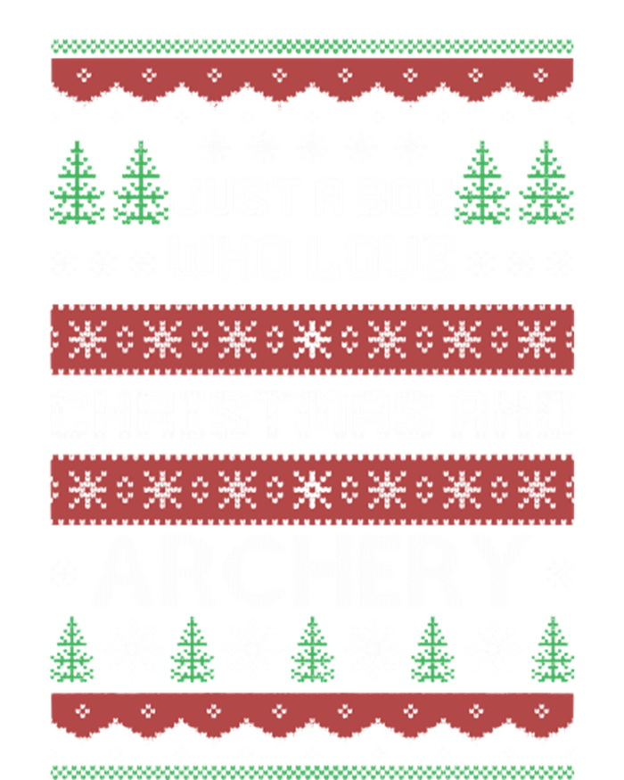 Just A Boy Who Love Christmas And Archery Ugly Christmas Sweater Colorful V-Neck T-Shirt