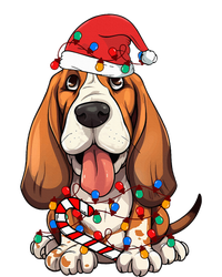 Basset Hound Santa Christmas Lights Dog Lover Xmas Pajama  Kids Hoodie