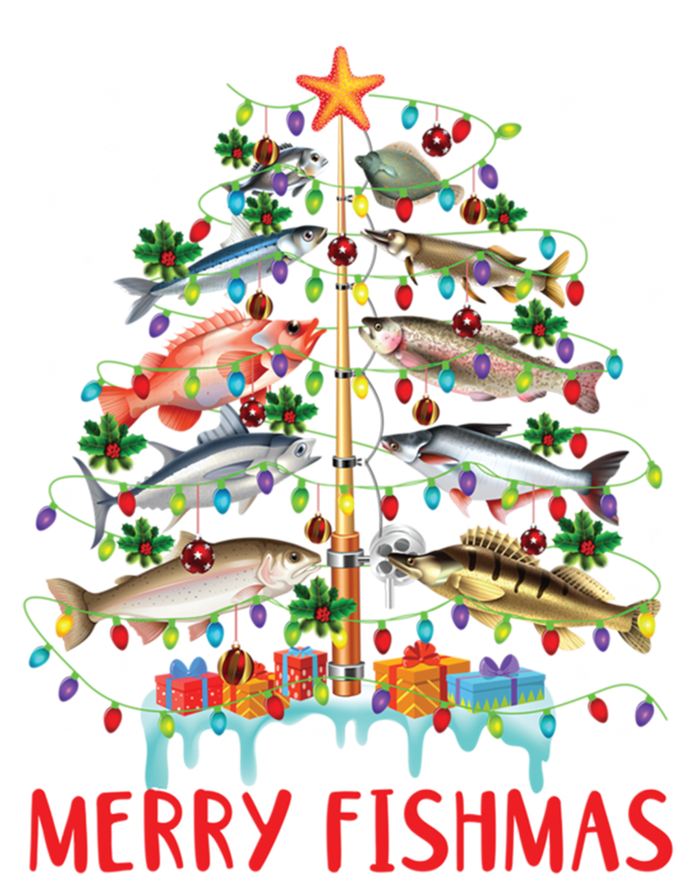 Merry Fishmas Christmas Tree Fish Funny Fishing Meaningful Gift T-Shirt