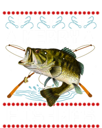 Merry Fishmas Funny Christmas Fishing Fish Gift Insulated Varsity Jacket